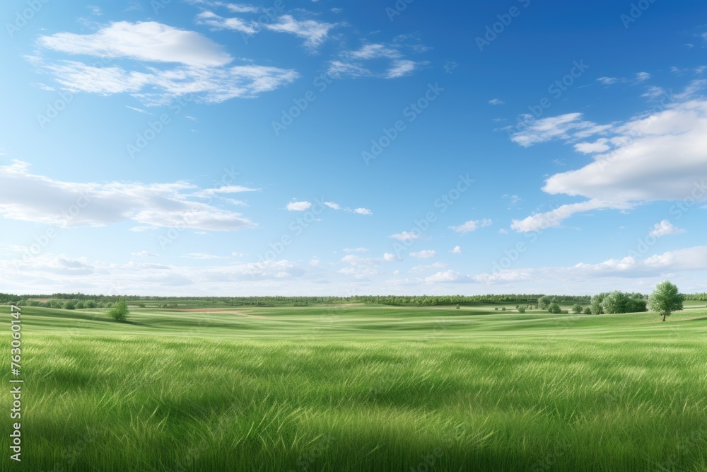A serene landscape with trees in the distance. Suitable for nature and outdoor themes