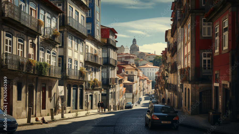 Photographs of the Porto street landscape. ..
