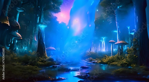 A Mystical Woods Comes Alive with Eerie Glowing Fungi photo