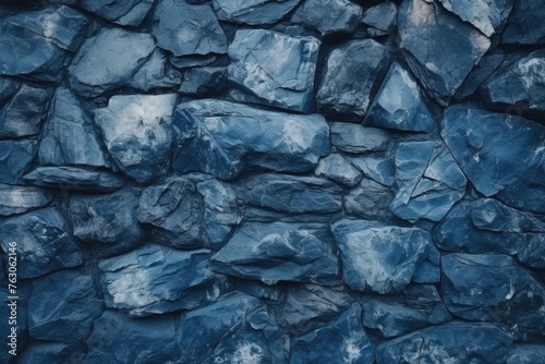 Blue rock wall background, suitable for construction or nature concepts #763062146