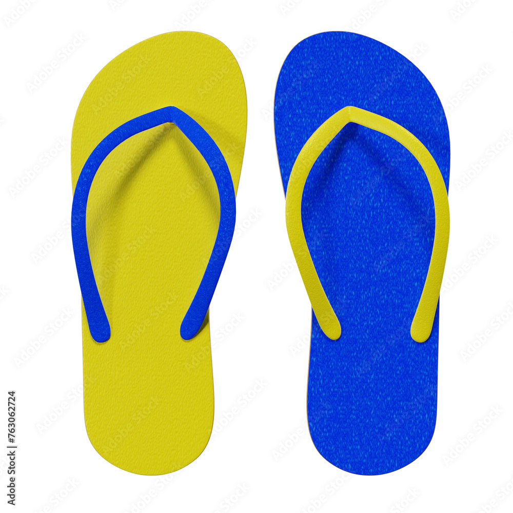 Flip Flop  Mockup on White Background and Isolated