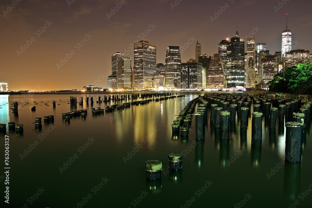 Stunning view of lower Manhattan Skyline from Brooklyn, United States of America.