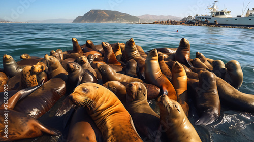 Sea Lions in Vinha del Mar Chile ..