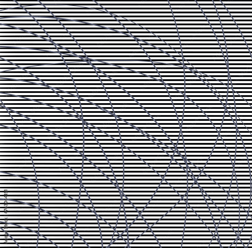 There are line arcs on top of the horizontal striped texture. There are line arcs on top of the horizontal striped texture.
