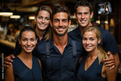 Portrait of happy successful multiracial business team. © Niko_Dali