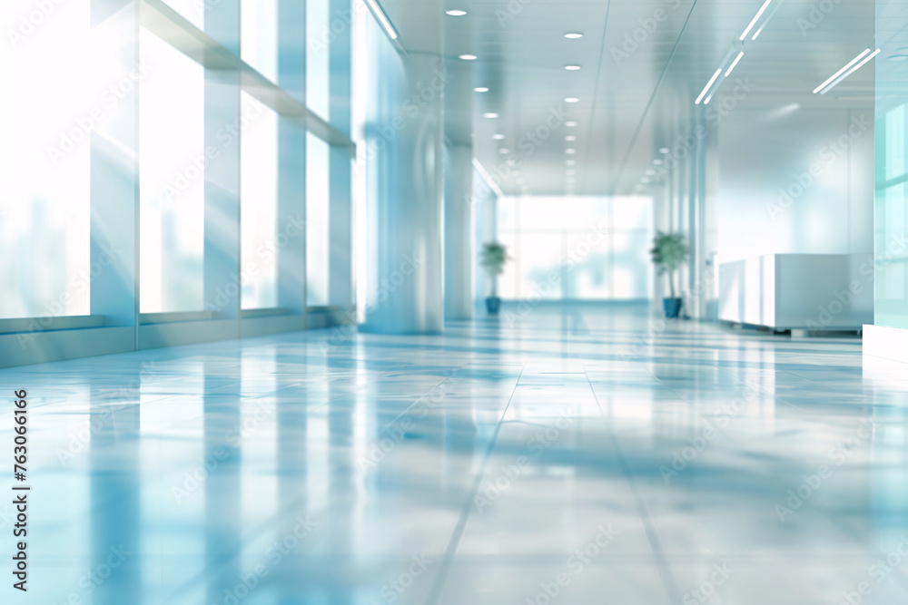Abstract rendering of a corporate office space, with blurred details and a light blue palette conveying a sense of peaceful, productive energy Abstract rendering of a corporate office space, with blurred details and a light blue palette conveying a sense of peaceful, productive energy