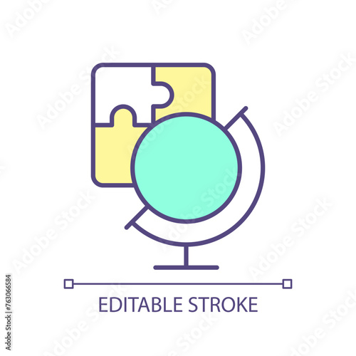 Text data collection RGB color icon. Intelligence gathering, dataset creating. Ai assistance tools. Sentiment analysis. Isolated vector illustration. Simple filled line drawing. Editable stroke