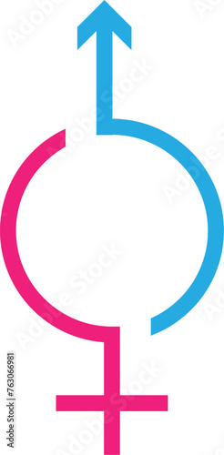 Gender icon vector design. Male, female sign of gender equality icon vector. Vector illustration eps10