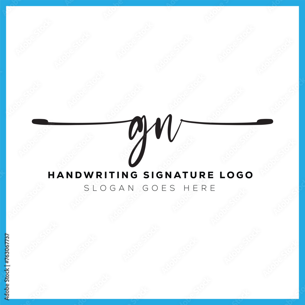 GN initials Handwriting signature logo. GN Hand drawn Calligraphy lettering Vector. GN letter real estate, beauty, photography letter logo design.