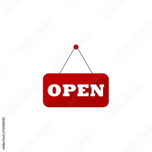 Open sign icon isolated on transparent background