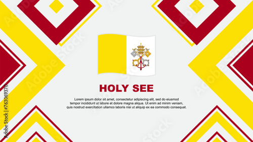 Holy See Flag Abstract Background Design Template. Holy See Independence Day Banner Wallpaper Vector Illustration. Holy See Illustration