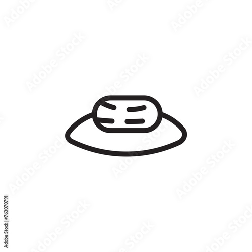 boonie bucket hat line icon