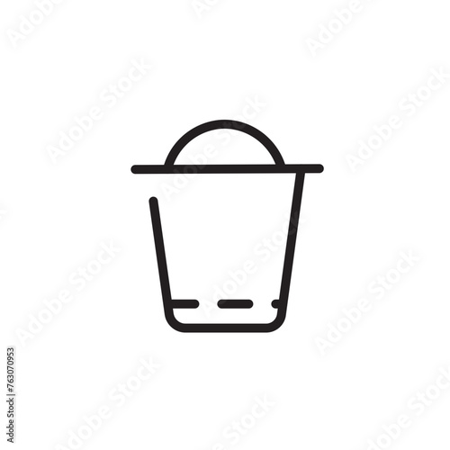 bucket tool fish line icon