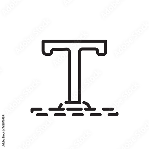 editor logo text line icon