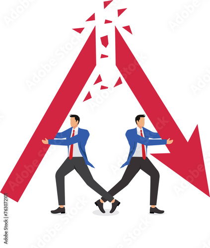 Failure of investment or loss of business, contract cancellation or termination of agreement, breaking the red arrow with both hands
