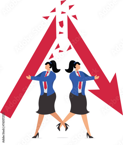 Failure of investment or loss of business, contract cancellation or termination of agreement, breaking the red arrow with both hands