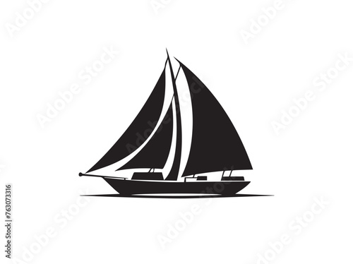 Sailing boat icon and symbol vector illustration. Flat design style.