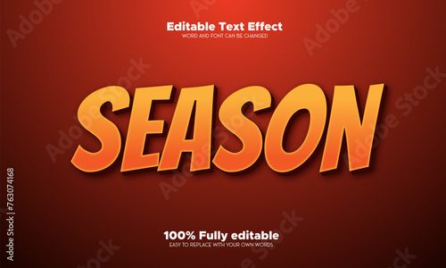 Season editable text effect