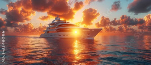 Sunset cruise on the ocean