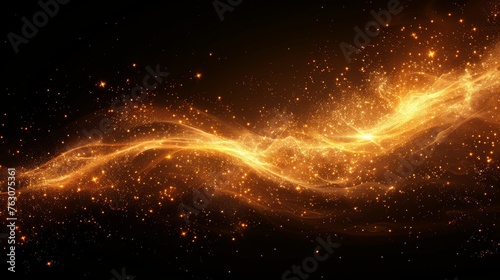 A glowing special effect light. It has flares, stars, and bursts. Sparks are isolated.