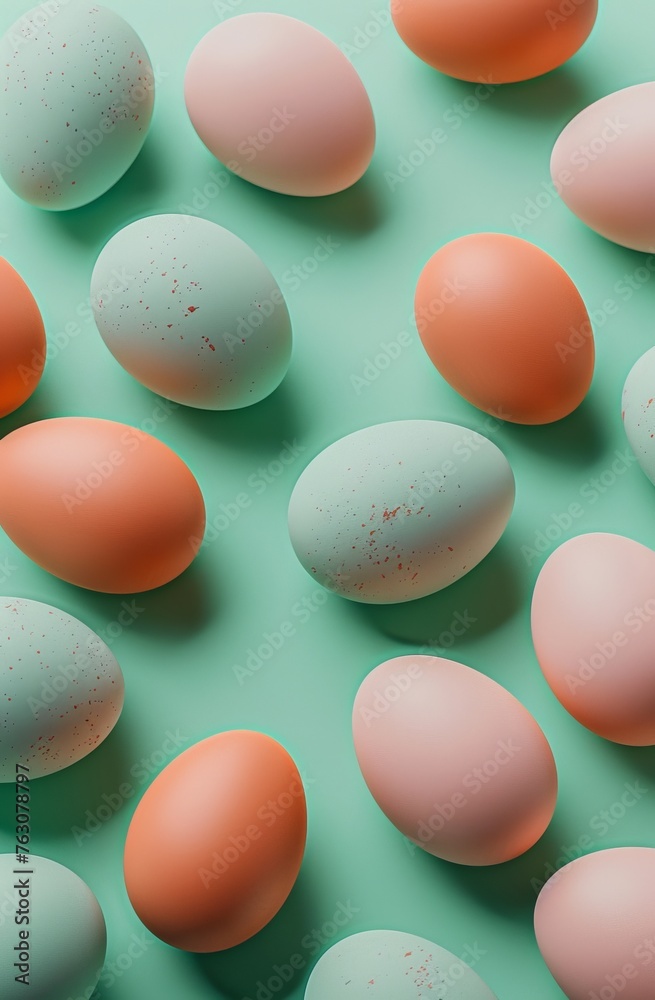 Vibrant Egg Display in 3D Rendering Vibrant Egg Display in 3D Rendering