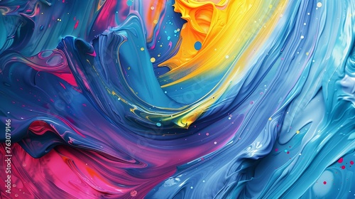 Abstract Colorful Brushstroke Texture