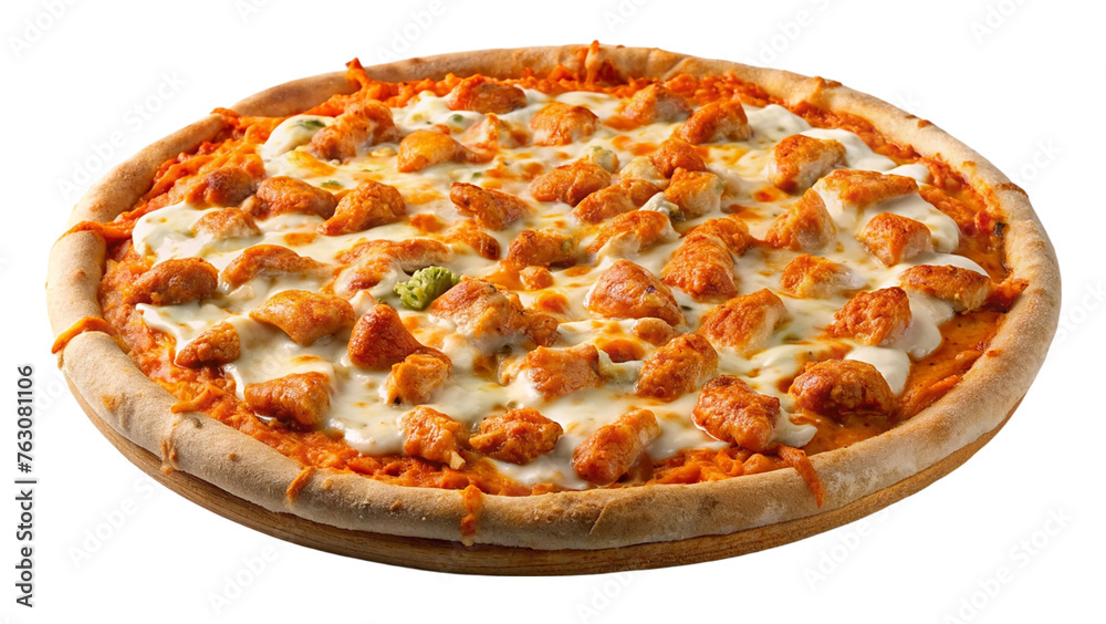 Buffalo chicken pizza. isolated on transparent background. Buffalo chicken pizza. isolated on transparent background.