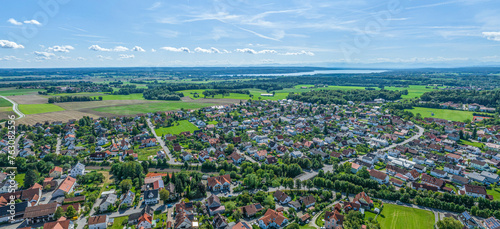 Blick auf Türkenfeld in Oberbayern nördlich des Ammersee
