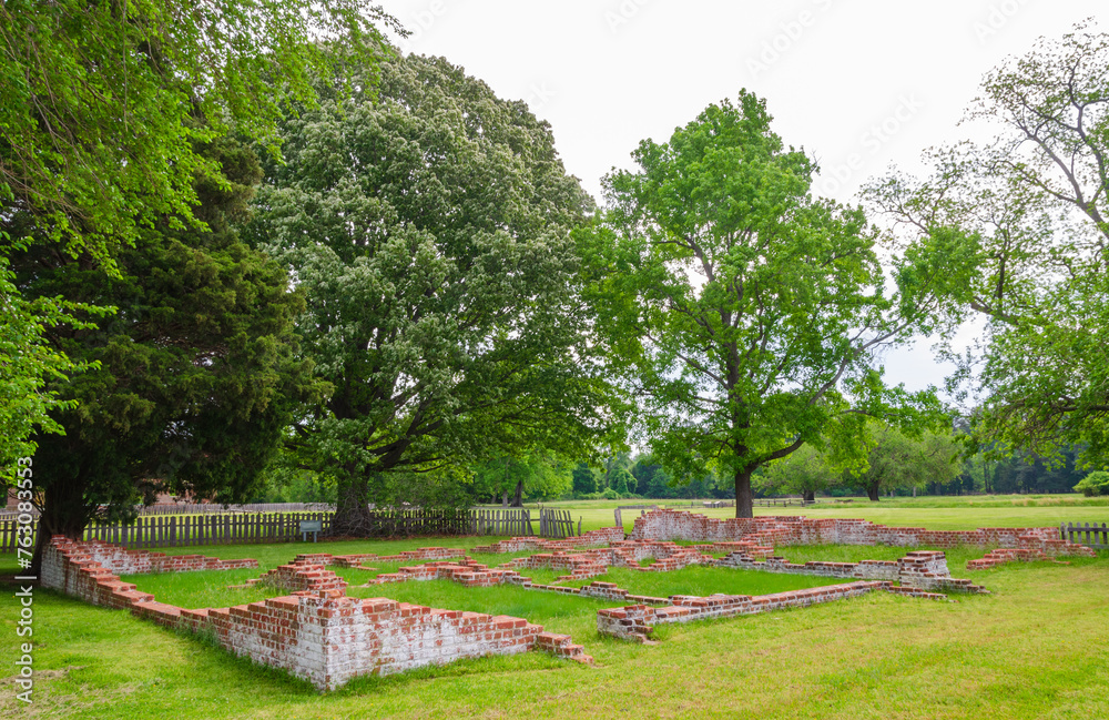 Obraz premium Historic Jamestowne Part of the Colonial National Historical Park in Virginia