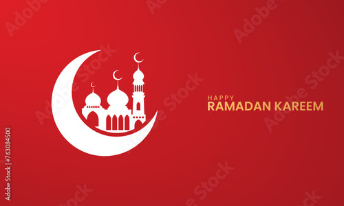 Ramadan modern background design. Translation: "Ramadan Kareem , " 3D illustration.