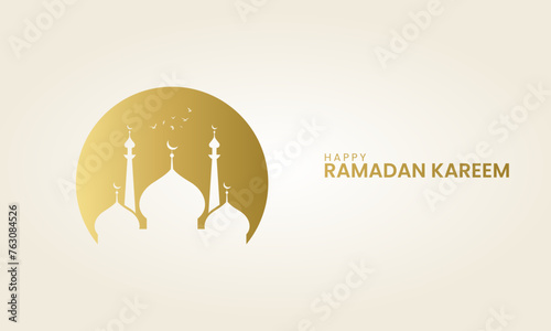 Ramadan modern background design. Translation: "Ramadan Kareem , " 3D illustration.