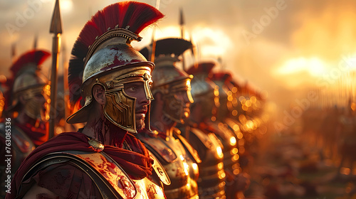 Roman soldiers wounded and bleeding during a battle. Ancient Rome © Massimo Todaro