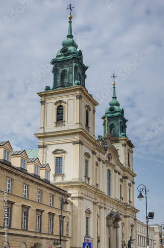 Holy Cross Church on Krakowskie Przedmiescie Street in Warsaw, Poland