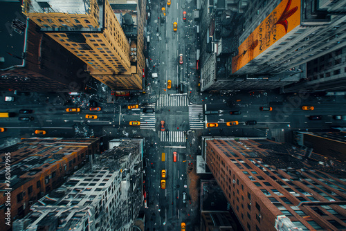 Urban Decay: Aerial Views of Post-Apocalyptic Metropolis Streets and Skyscrapers
