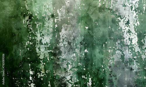 Grunge Background Texture in the Colors Green and Silver created, Generative AI 