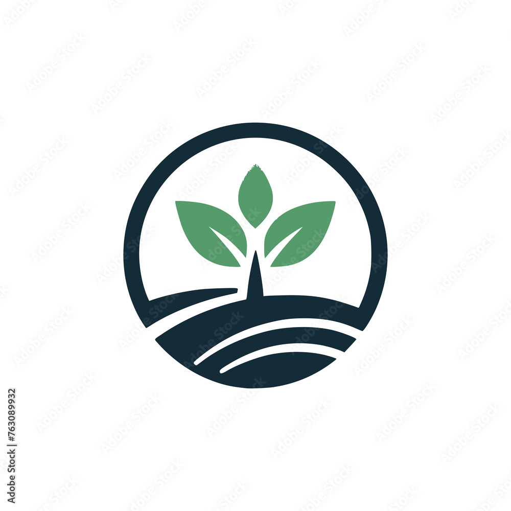plant growth nature logo vector illustration template design