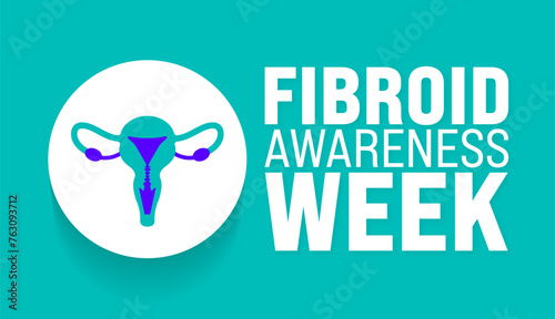 April is Fibroid Awareness Week background template. Holiday concept. use to background, banner, placard, card, and poster design template with text inscription and standard color. vector illustration