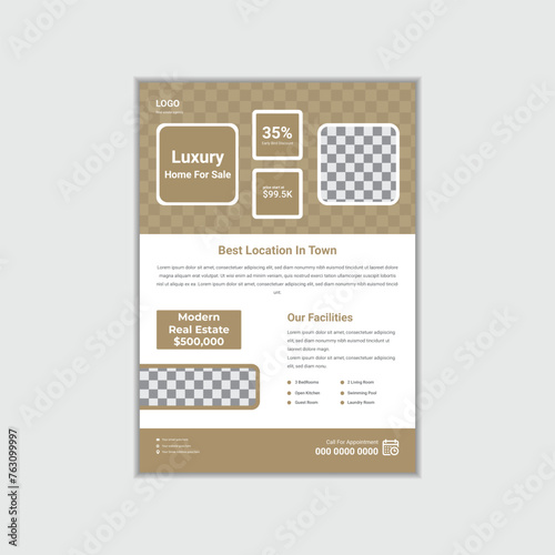 Creative real estate flyer template