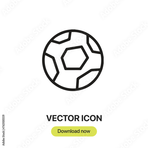 Soccer Ball icon vector. Linear-style sign for mobile concept and web design. Soccer Ball symbol illustration. Pixel vector graphics - Vector.	
