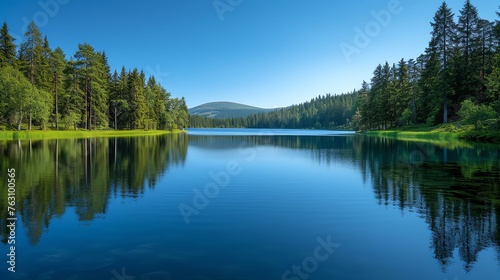 view of a pristine lake