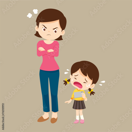 parent angry to kid addicted phone