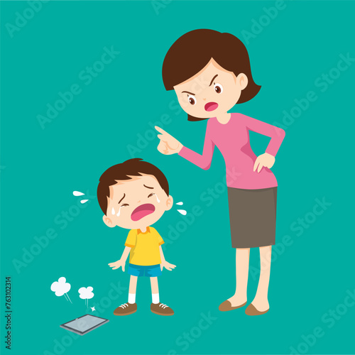 parent angry to kid addicted phone