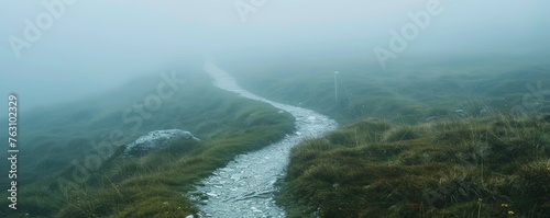 Misty mountain trail