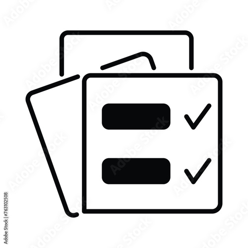 Papers  icon editable stock vector illustration