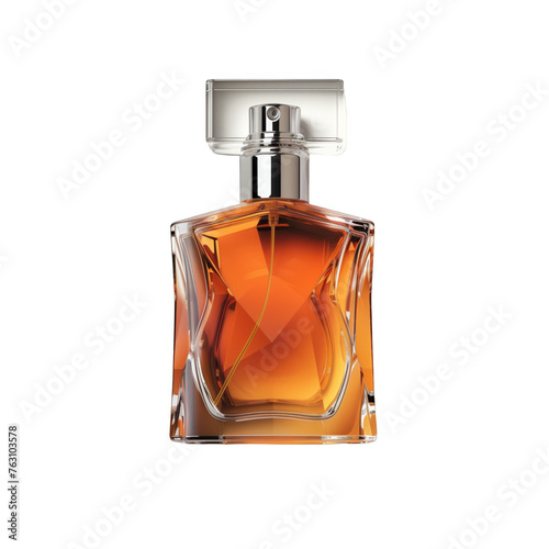 A bottle of perfume with a clear top