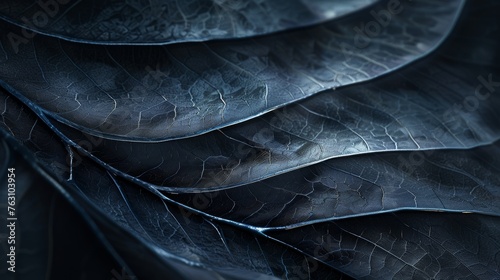 Close-up of blue leaves with texture details