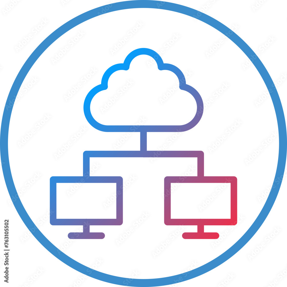 Cloud Computing Icon Style Cloud Computing Icon Style
