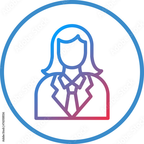 Lady Lawyer Icon Style