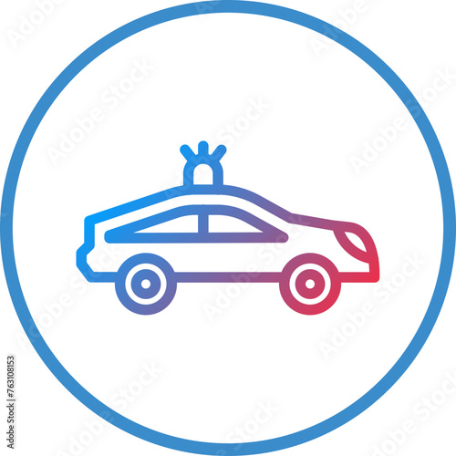 Police Car Icon Style