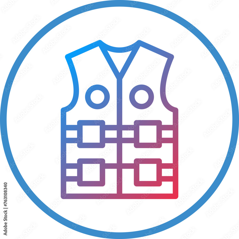 Life Vest Icon Style
